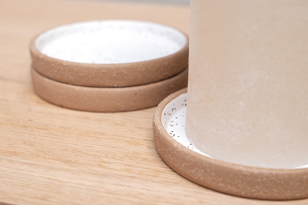 Ceramic candle holder (light)