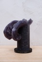 Glass Candle Dish fumé (dark)