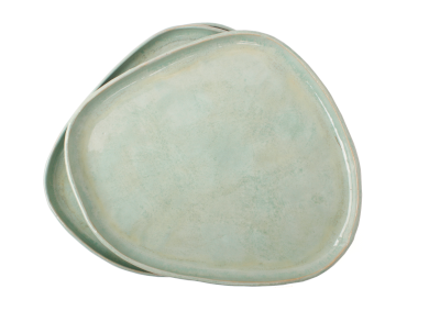 Candle Platter Green