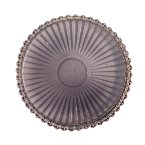 Glass Candle Dish fumé