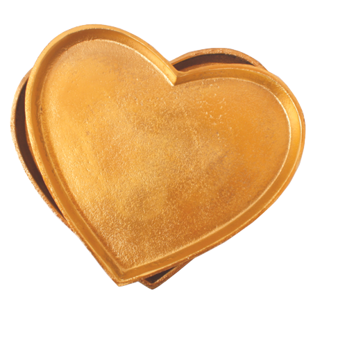 Platter heart gold