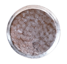 Metal Candle Plate Silver